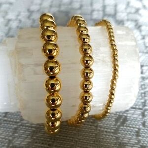 New Set of trio Gold plated beads bracelets